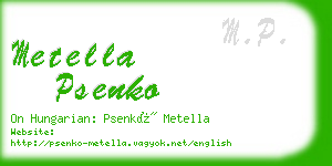 metella psenko business card